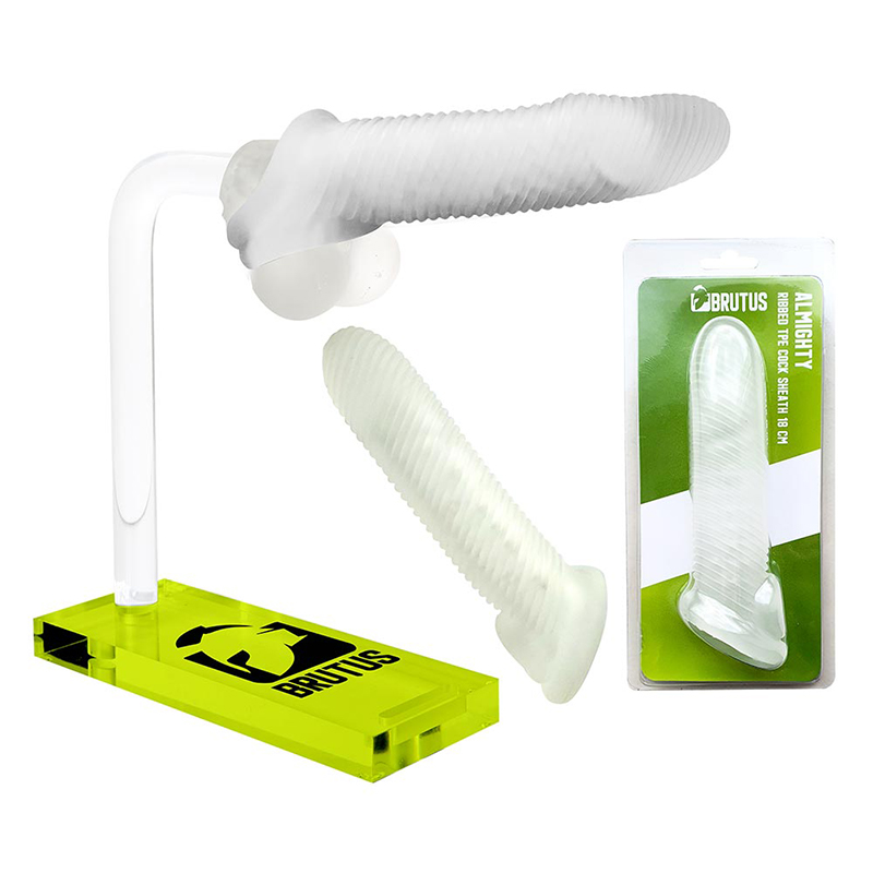 BRUTUS Almighty Cock Sheath 18 cm Clear - Afbeelding 2
