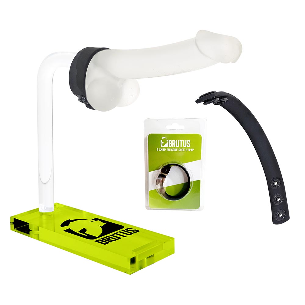 BRUTUS - 3 Snap Silicone Cock Strap - Afbeelding 2