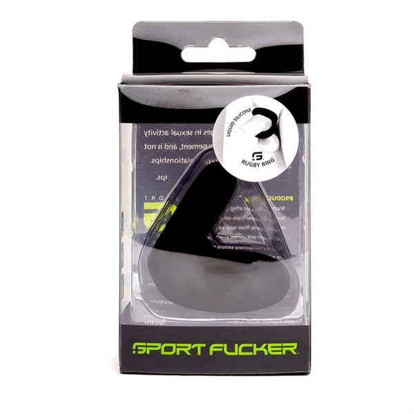 Liquid Silicone Rugby Ring Black - Desireshop.nl