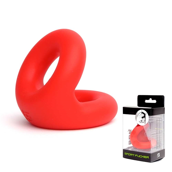 Liquid Silicone Rugby Ring Red - Desireshop.nl
