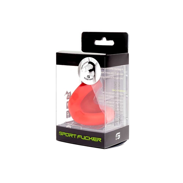 Liquid Silicone Rugby Ring Red - Desireshop.nl