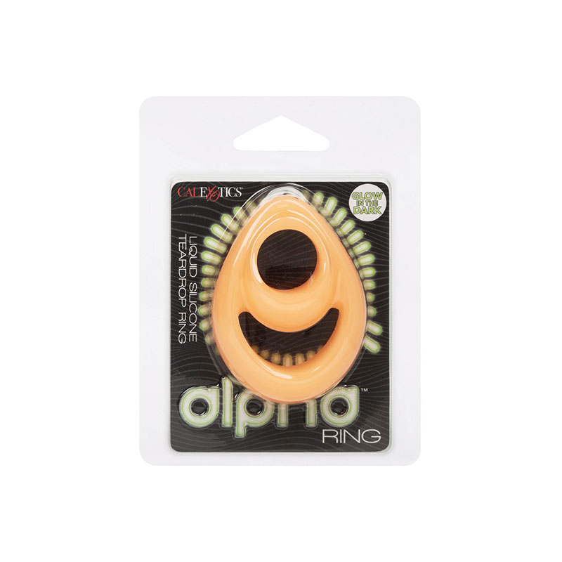 CalExotics - Alpha Glow In The Dark Liquid Silicone Teardrop Ring - Desireshop.nl