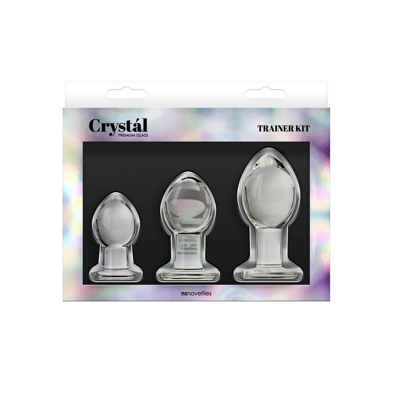 Crystal glazen anaalplug set - Afbeelding 2
