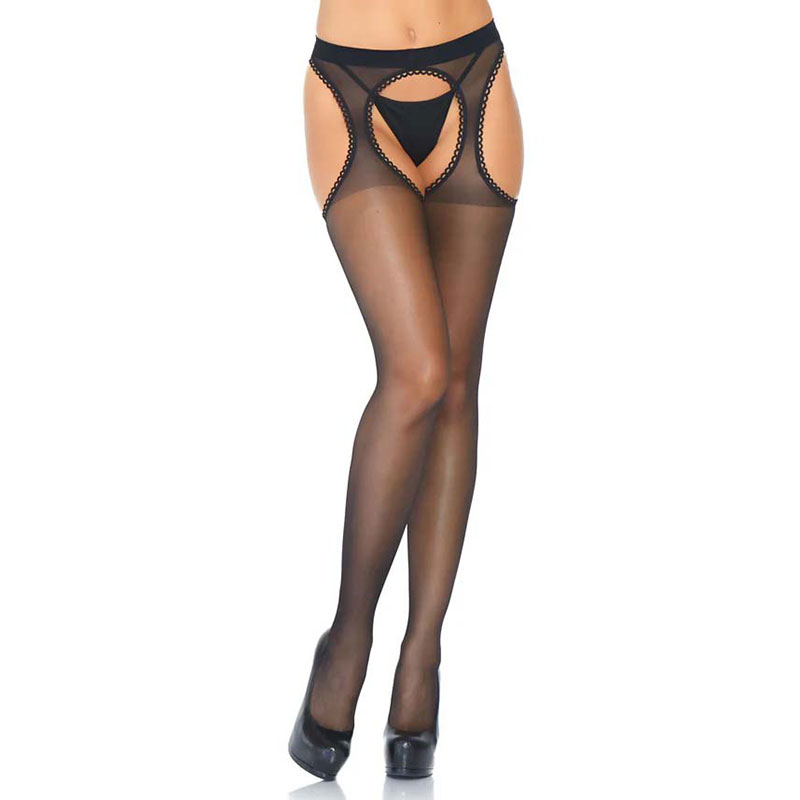Leg Avenue – Elastane Sheer Suspender Hose - Desireshop.nl