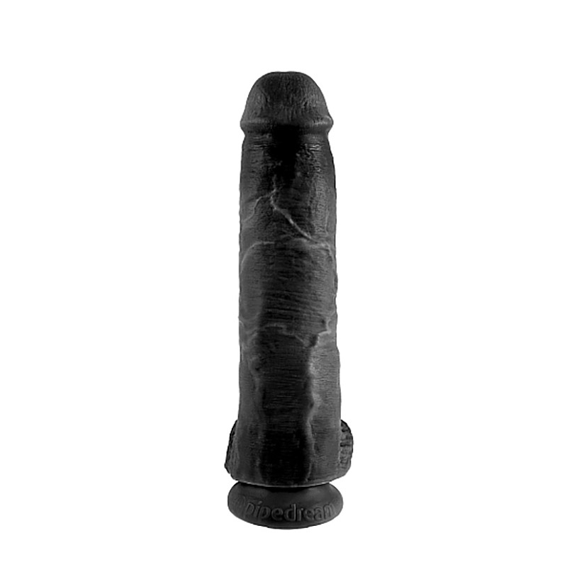 11 Inch Dildo Met Ballen Black - Desireshop.nl - Alkmaar