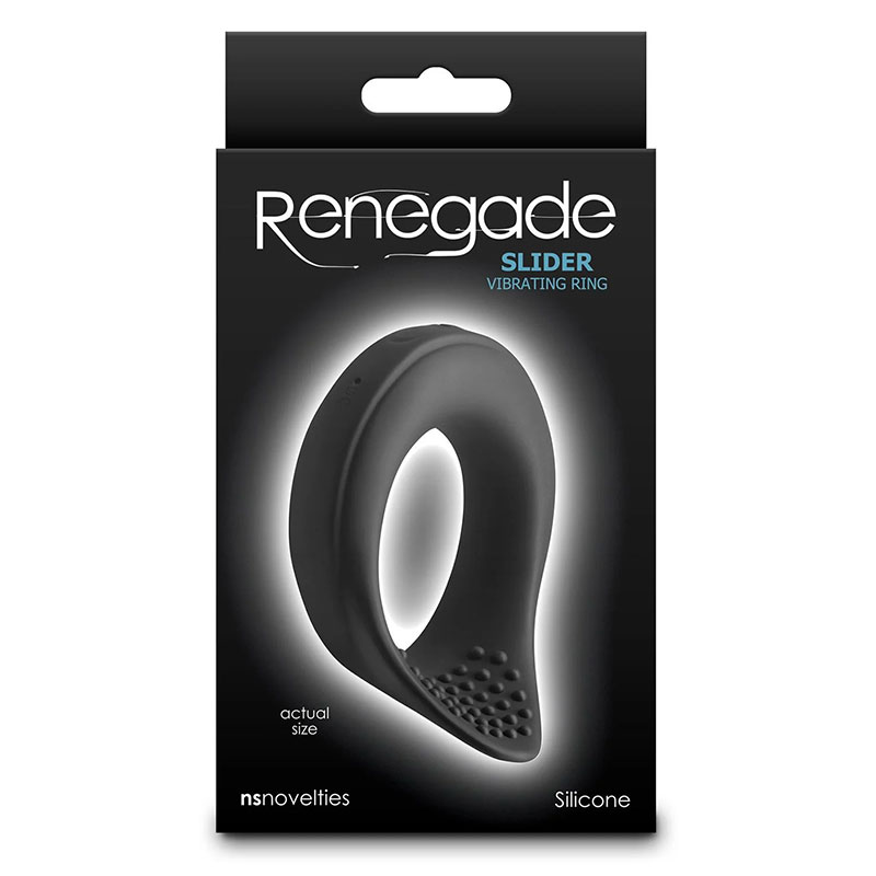 Renegade - Slider Black vibrerende cockring - Desireshop.nl