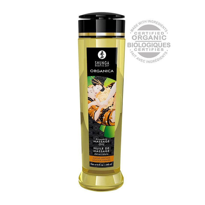 Shunga - Massage Olie Organica Zoete Amandel - Desireshop.nl