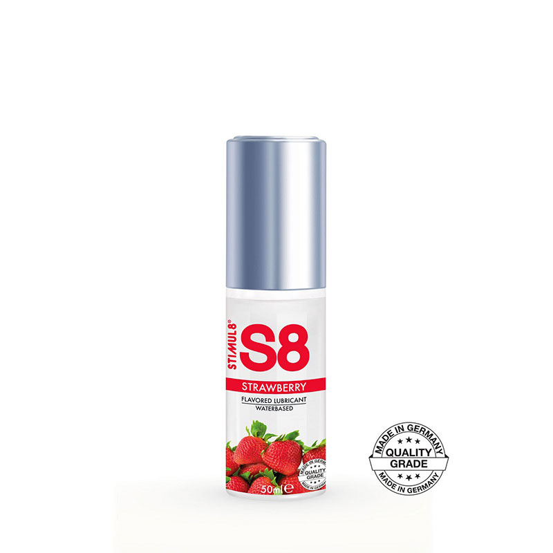 S8 - Waterbased Flavored glijmiddel Aardbei 50ML - Desireshop.nl