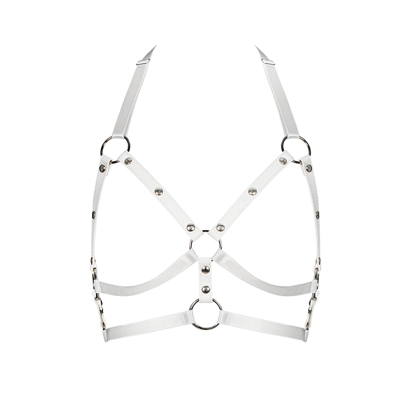 Obsessive – A759 Harnas wit - Afbeelding 4