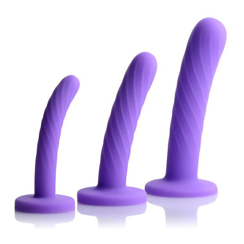 Strap U - Tri-Play 3 delige siliconen dildo set - Desireshop.nl