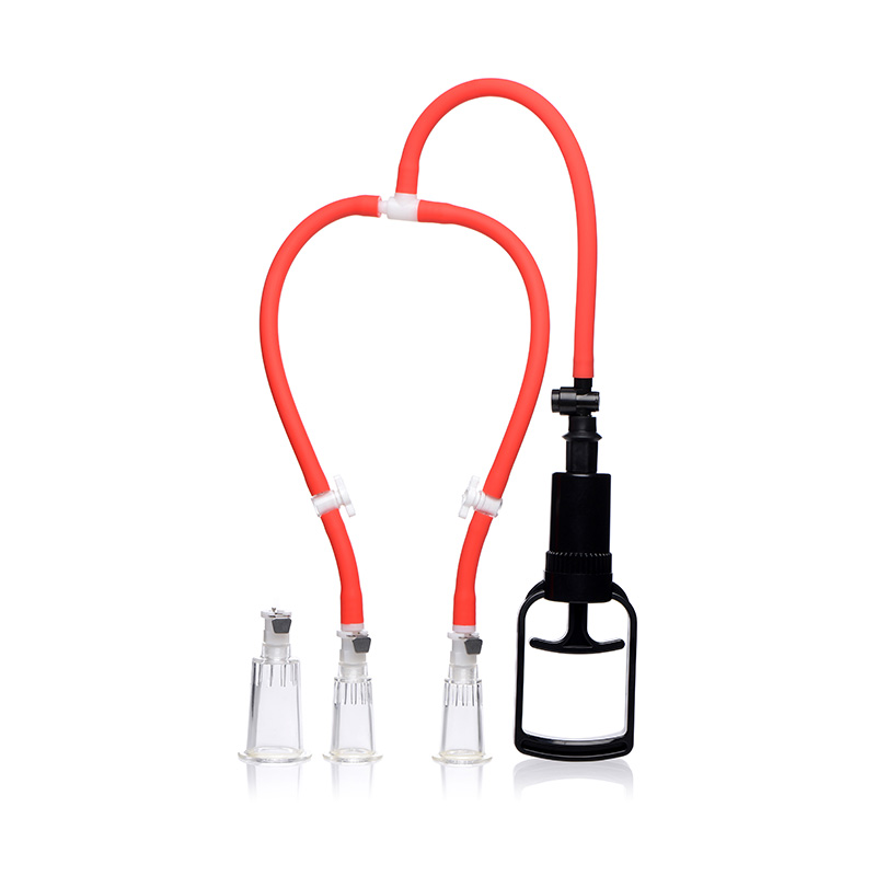 Master Series - 3 Weg Tepel en Clit Pomp Systeem - Desireshop.nl