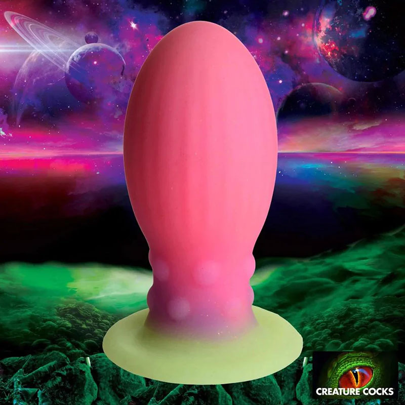 XR Brands – Xeno Egg Glow in the Dark Siliconen Egg XL - Desireshop.nl