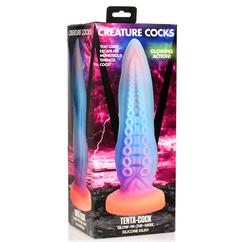 Tenta Cock Glow in the Dark Dildo – XR Brands - Desireshop.nl