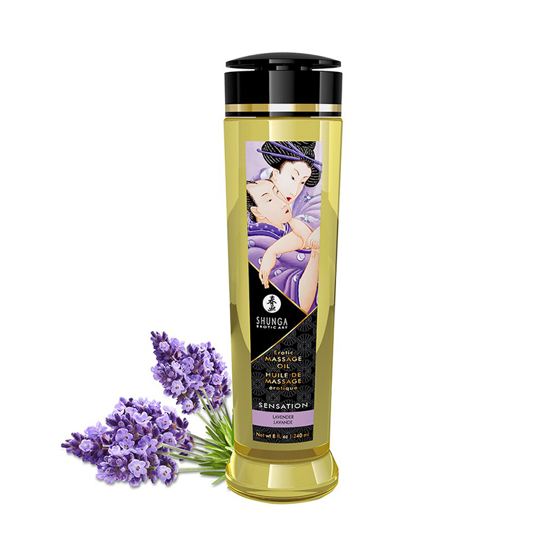 Shunga Massage Olie Sensatie Lavendel - Desireshop.nl