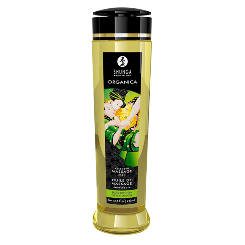 Shunga Massage Olie Organica Groene Thee - Desireshop.nl
