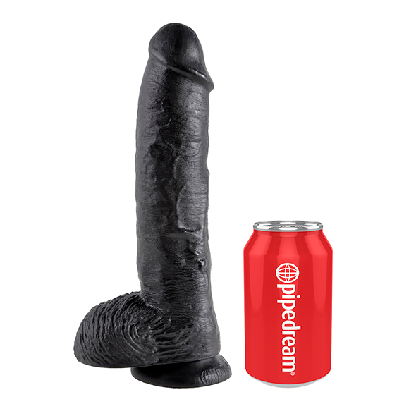 10 Inch Cock - With Balls - Black