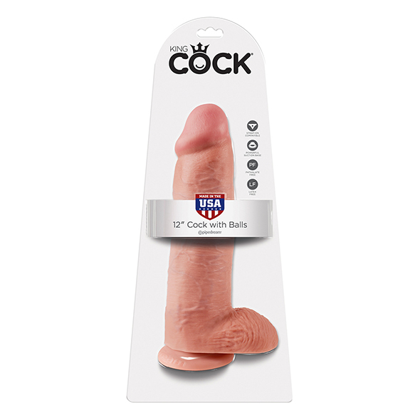12 Inch Cock - With Balls - Skin