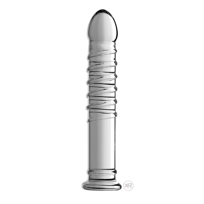 Master Series- Behemoth Ribbed Glazen XL Dildo - Desireshop.nl