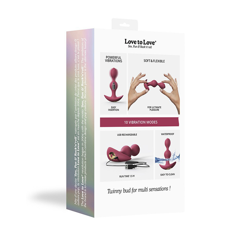Love to Love – Twinny Bud Vibrerende buttplug - Afbeelding 2