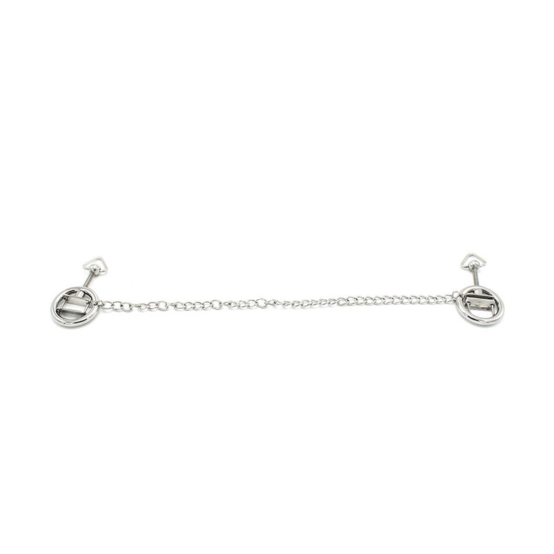 Nipple Clamps Rings Screwed with Chain - Desireshop.nl