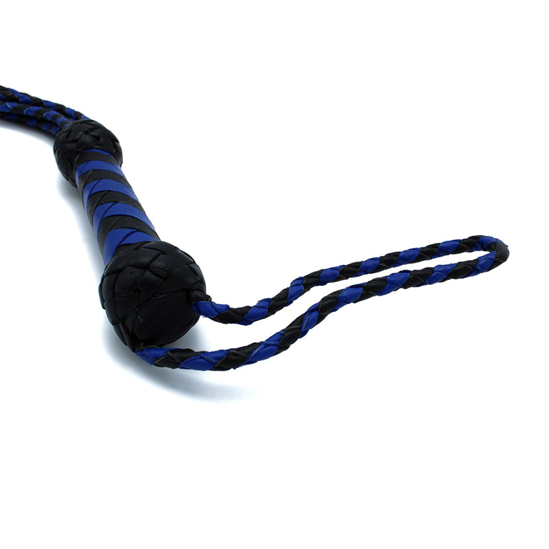 Leather Whip Nine Tails Black & Blue - Desireshop.nl