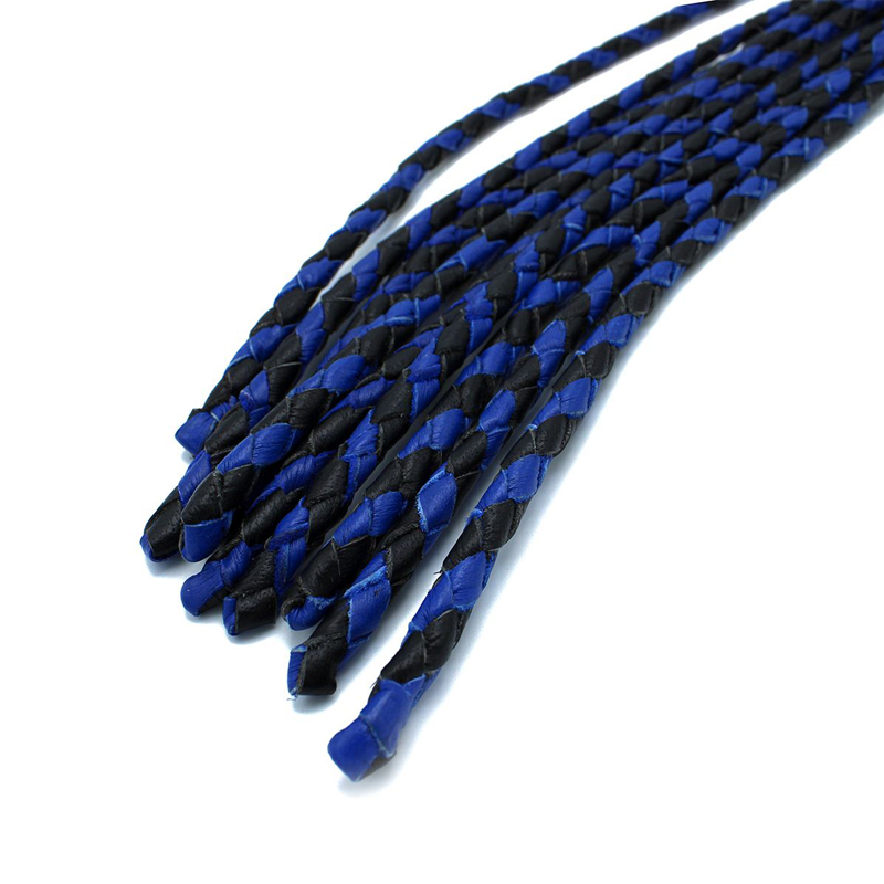 Leather Whip Nine Tails Black & Blue - Desireshop.nl