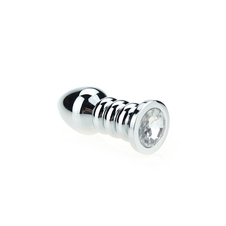 Geribbelde Buttplug Clear kopen - Desireshop.nl