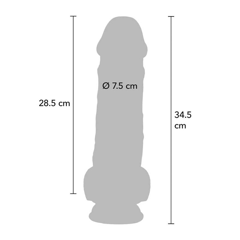 Deluxe Dual Density Thick Dildo 34,5 cm - Desireshop.nl