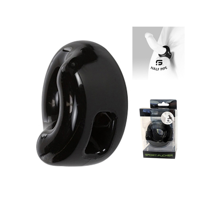 Half Pipe Cockring Black - Desireshop.nl