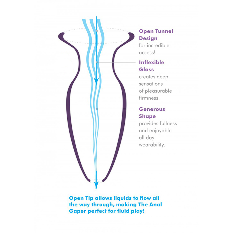 Large Anal Gaper open tunnel buttplug - Desireshop.nl