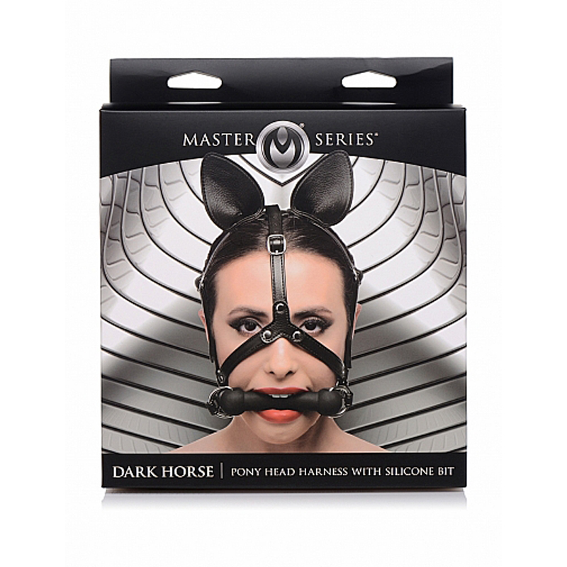 Master Series - Dark Horse Pony Hoofdharnas met Siliconen Bit - Desireshop.nl